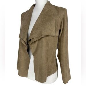 KAREN KANE / Tan Faux Suede Open front Jacket / Small